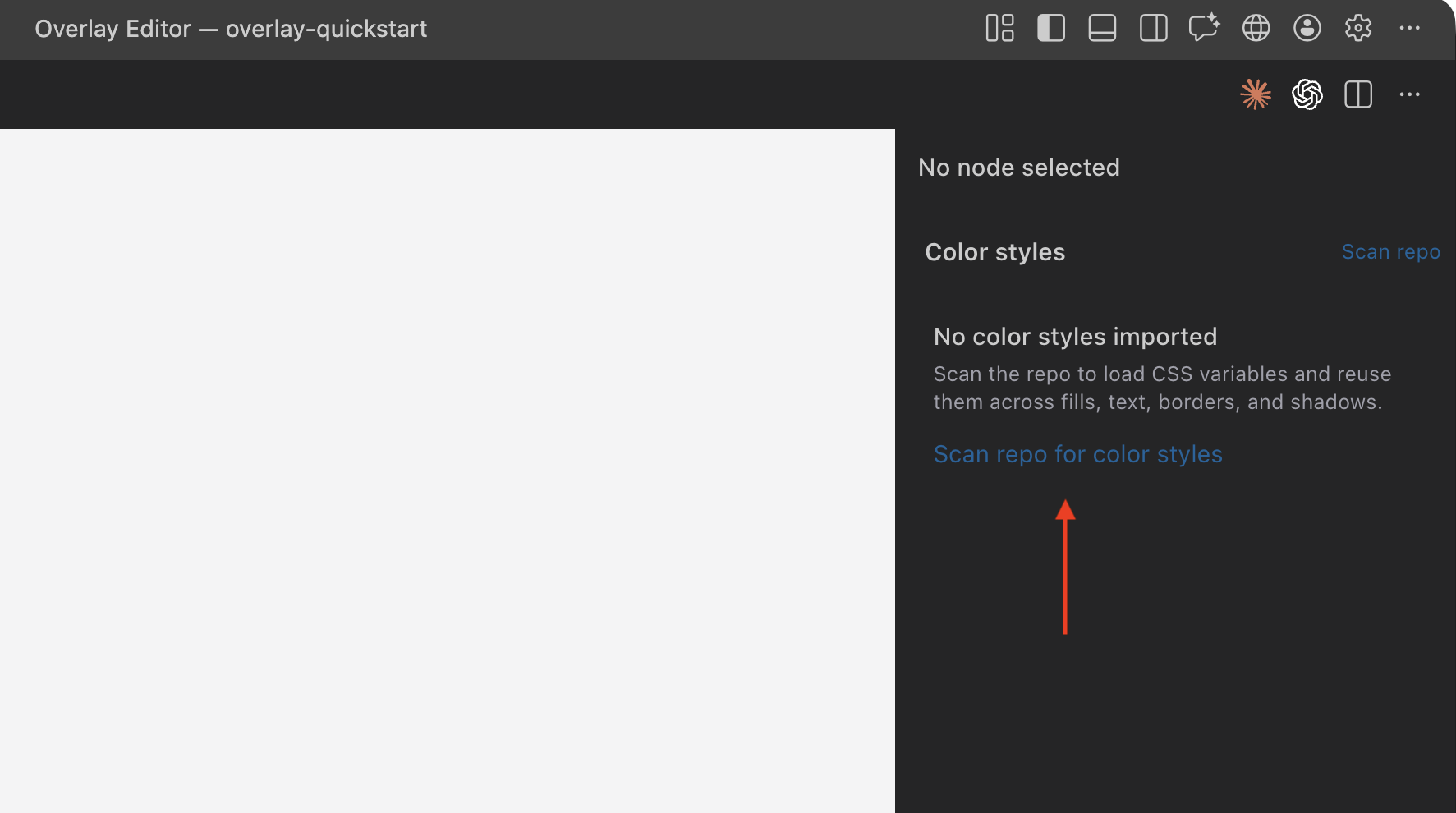 Scan Colors button in the app